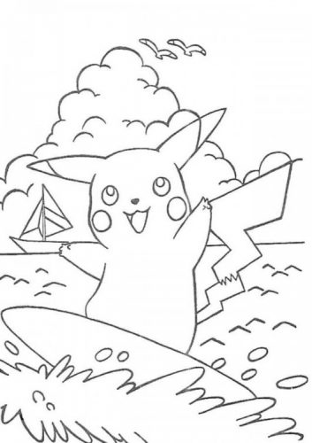 Desenhos do Pikachu para imprimir e colorir