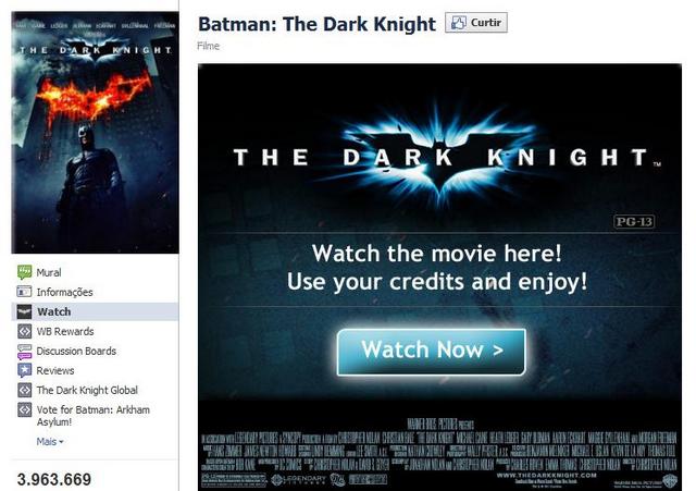Warner Bros em parceria com o Facebook