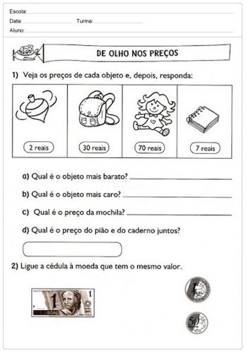 Actividades de matemática para o 1º ciclo