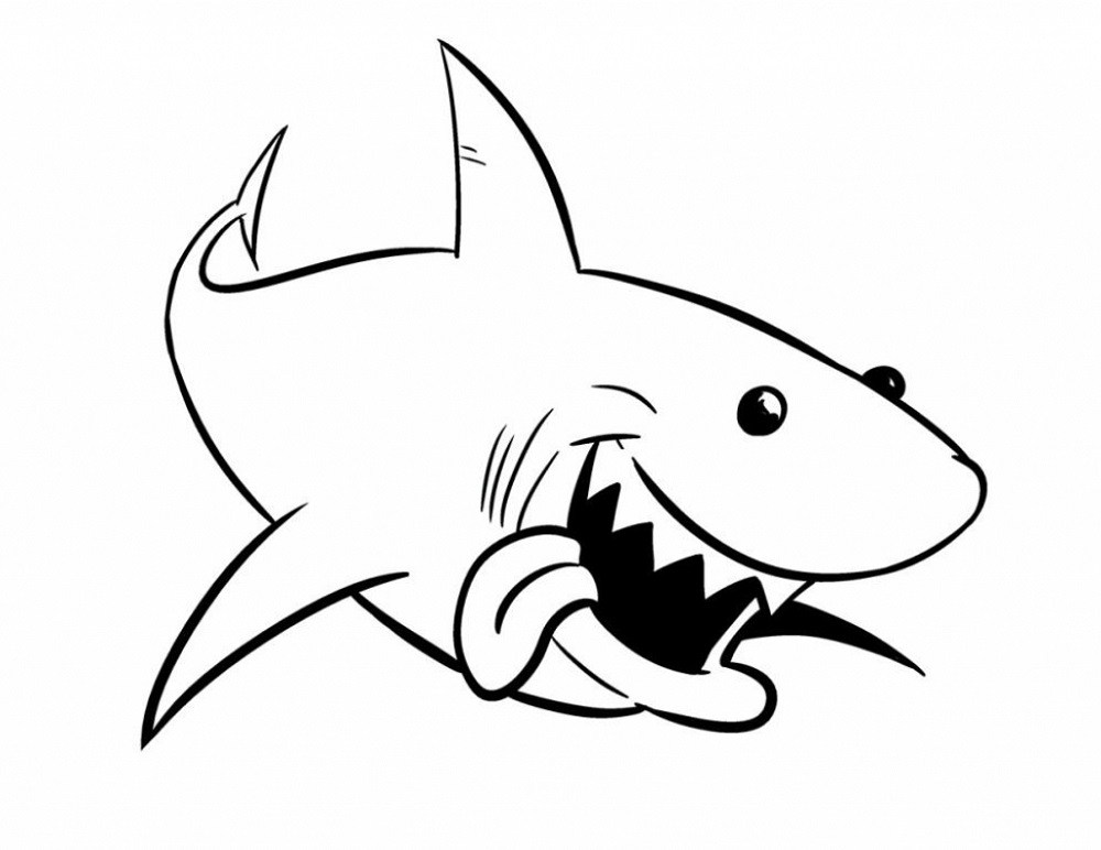 Imagens de tubarões para imprimir e colorir