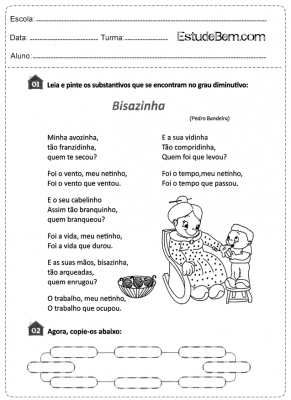 Atividades de português para o 4° ano do 1º ciclo 1
