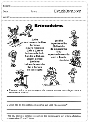 Atividades de português para o 4° ano do 1º ciclo 9