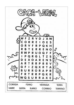 10 caça palavras e cruzadinhas para educação infantil