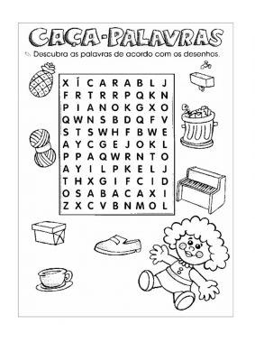 10 caça palavras e cruzadinhas para educação infantil