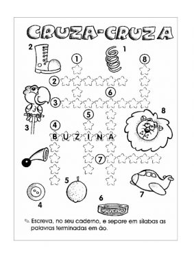 10 caça palavras e cruzadinhas para educação infantil