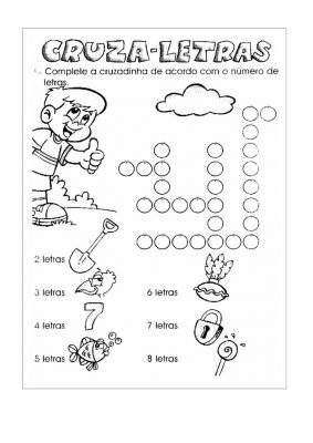 10 caça palavras e cruzadinhas para educação infantil